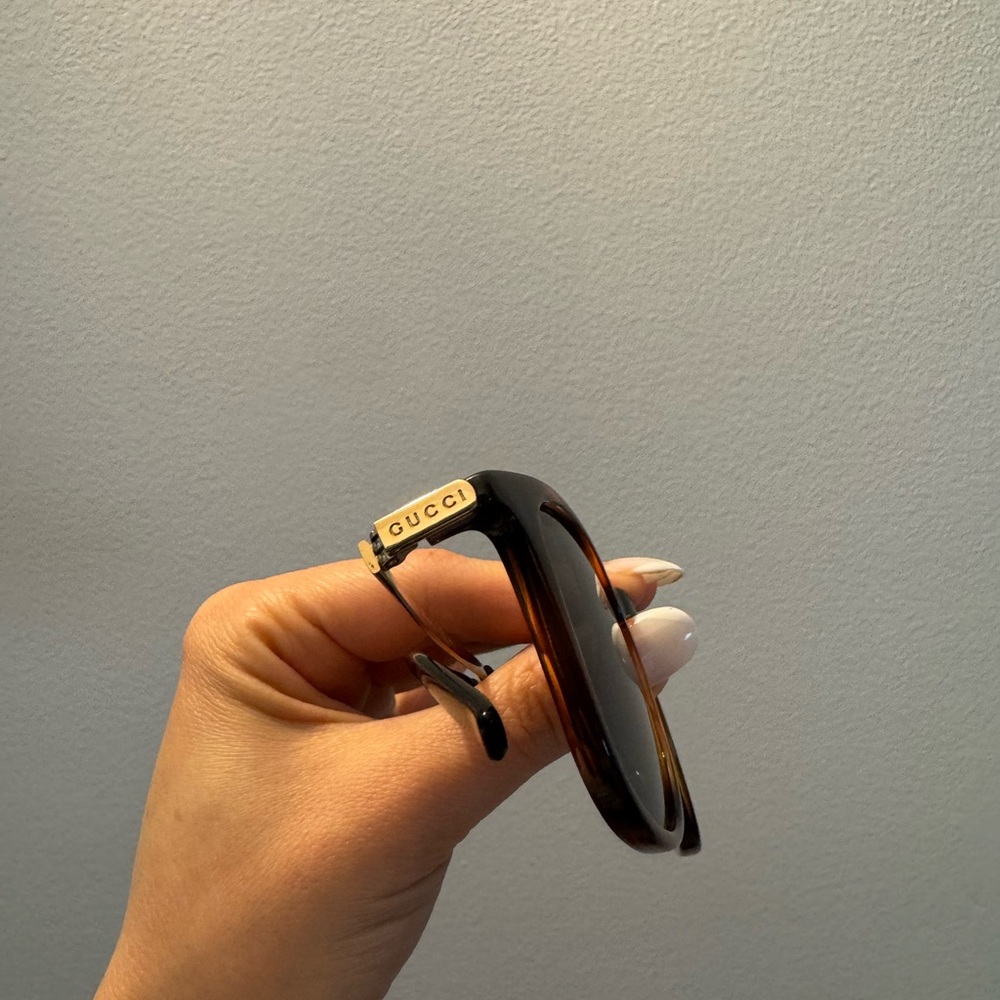 Gucci Brown Sunglasses with Orange Tips